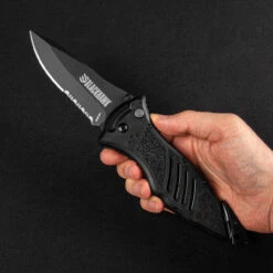 Blackhawk CQD Button Lock Folding Knife -Nitecore || Fenix Officials BH15M311BK.1 62822.1694693974.1280.1280 25085.1694786858
