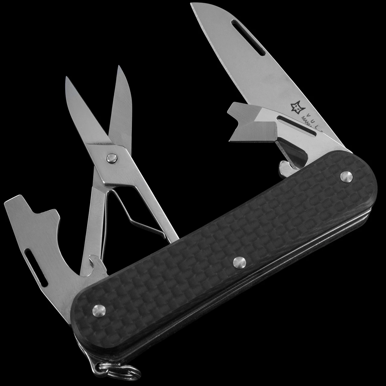 Fox Vulpis 4 Scissor Carbon Fibre Penknife 4 Fox Vulpis 4 Scissor Carbon Fibre Penknife - Image 2