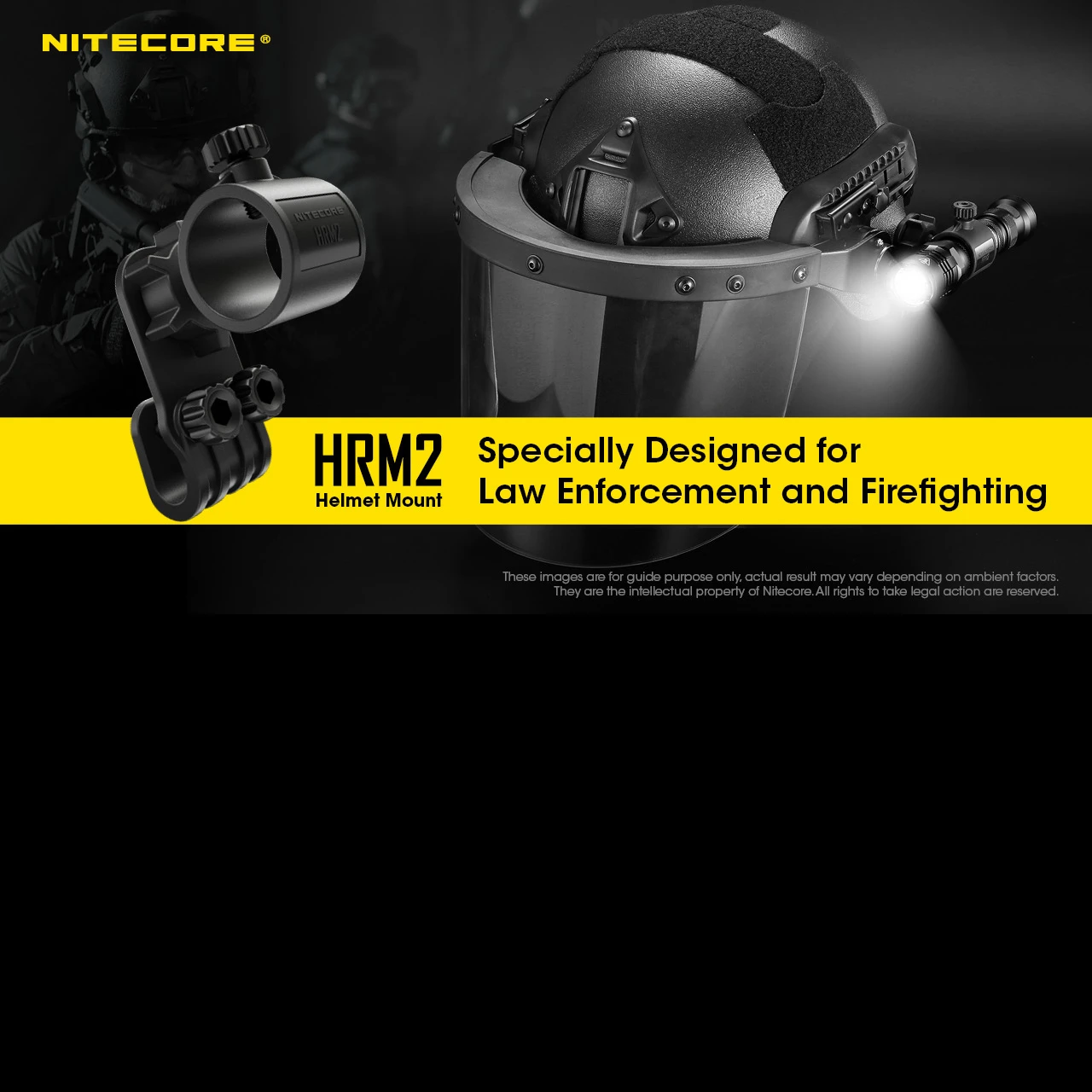 Nitecore HRM2 Helmet Mount 3 Nitecore HRM2 Helmet Mount