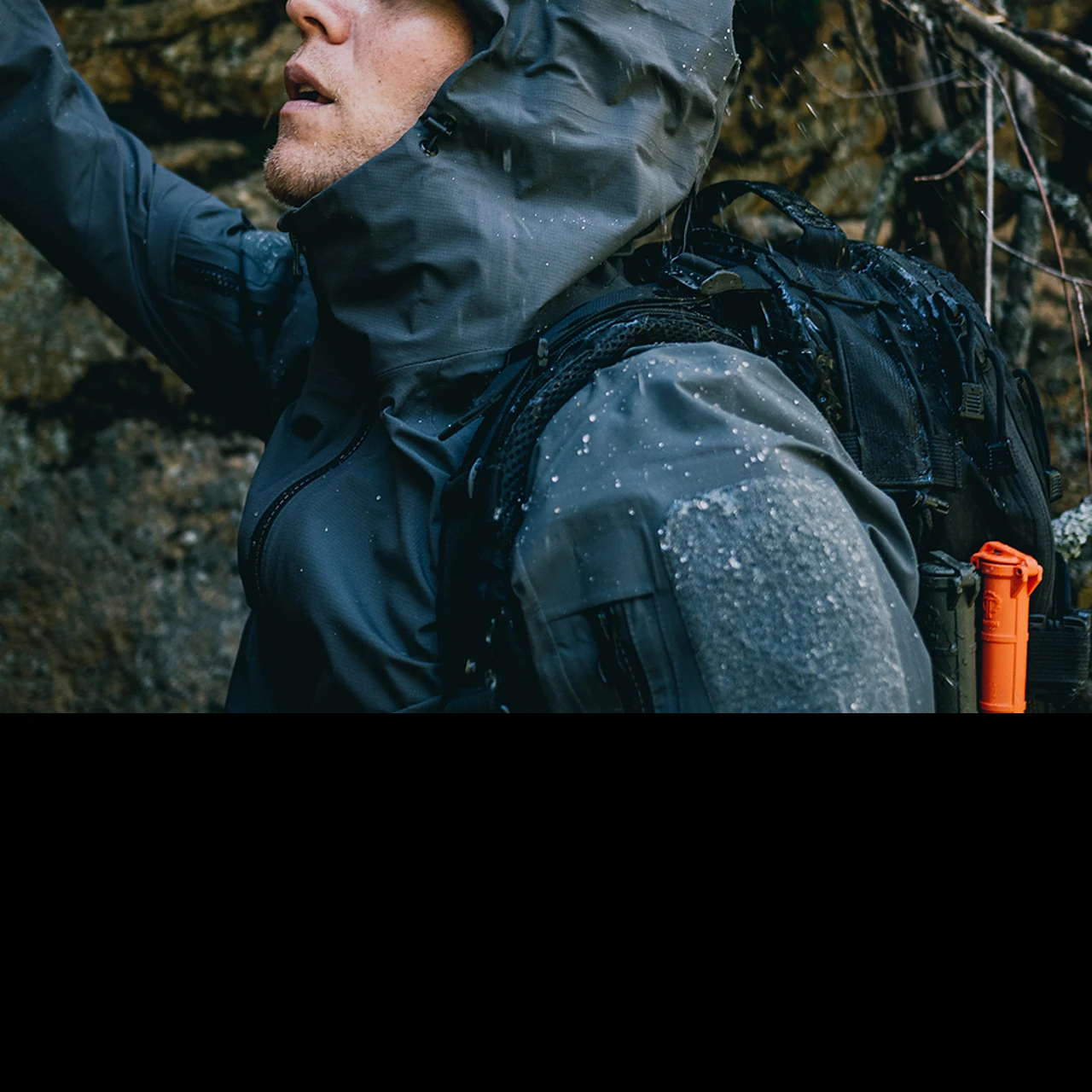 TAD Raptor Waterproof Hoodie Black 5 TAD Raptor Waterproof Hoodie Black - Image 3