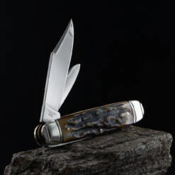 Rough Rider Cattleman Cinnamon Folding Knife -Nitecore || Fenix Officials RR2430 30396.1695892944